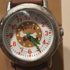 10/$20 The Kids Watch Company Silver/Brown Silicone Puppy Boy's Watch